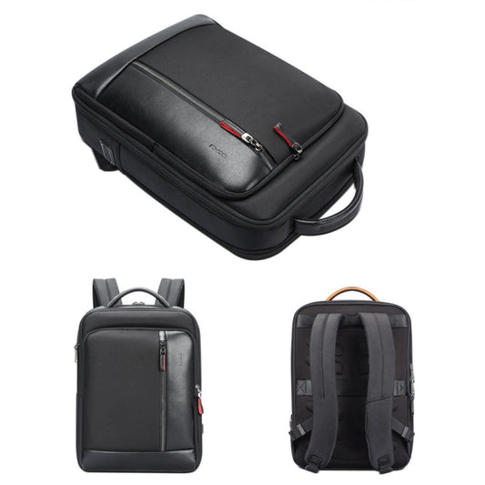 Frendorf | Bopai 751-006641A Große Kapazität Diebstahlschutz Wasserdicht Laptop Business Rucksack (Schwarz)