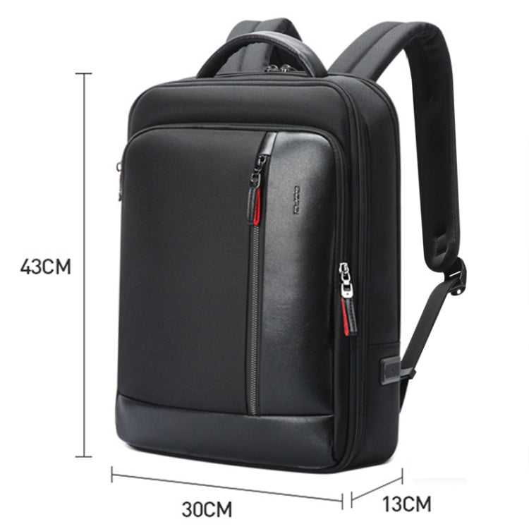 Frendorf | Bopai 751-006641A Große Kapazität Diebstahlschutz Wasserdicht Laptop Business Rucksack (Schwarz)
