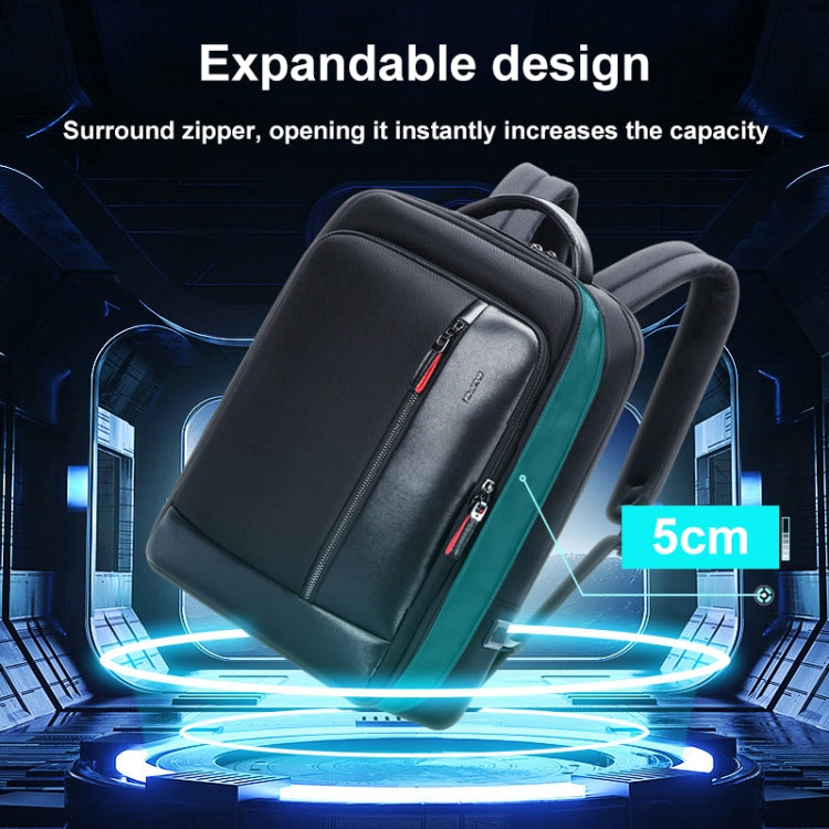 Frendorf | Bopai 751-006641A Große Kapazität Diebstahlschutz Wasserdicht Laptop Business Rucksack (Schwarz)