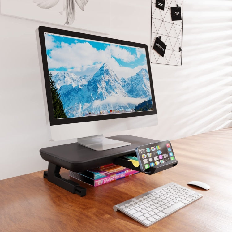 Frendorf | Oimaster Monitorständer Höhenverstellbar Laptophalter mit Staubschublade, Spezifikation: Basis