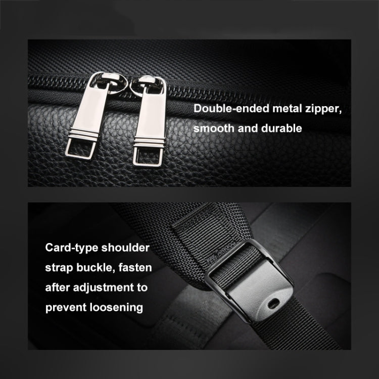 Frendorf | Bopai AL-61-122631B Große Kapazität Rindsleder Laptop Rucksack Mit USB+Type-C Anschluss (hochwertige Version)