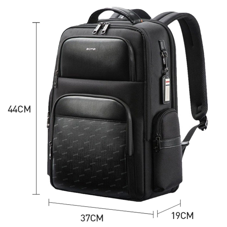 Frendorf | Bopai 61-91911 Große Kapazität Business Wasserdichte Laptop-Rucksack mit USB+Type-C-Anschluss (Schwarz)
