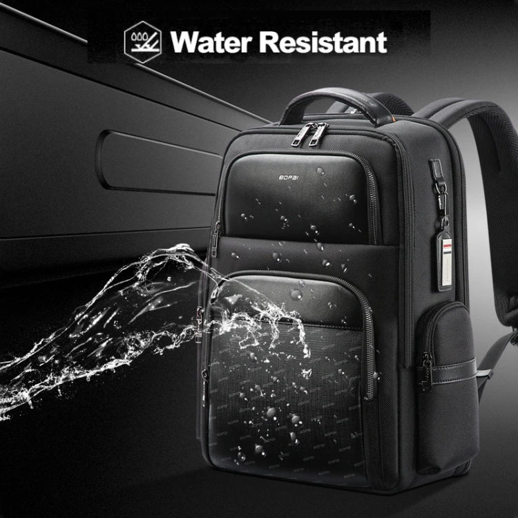 Frendorf | Bopai 61-91911 Große Kapazität Business Wasserdichte Laptop-Rucksack mit USB+Type-C-Anschluss (Schwarz)