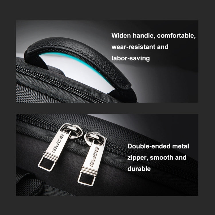 Frendorf | Bopai First-Layer RindslederBusiness Pendler Wasserfest und Leicht Laptop Rucksack, Farbe: Deluxe