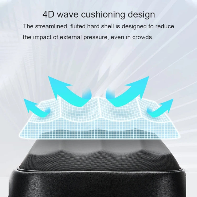 Frendorf | Bopai 61-122579 Große Kapazität Hartschalen-Passwort Schloss Wasserdichte Geschäfts-Laptop-Rucksack(Grau)