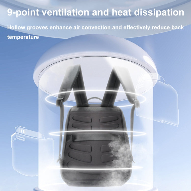 Frendorf | Bopai 61-122579 Große Kapazität Hartschalen-Passwortschloss Wasserdicht Business Laptop Rucksack (Grau)