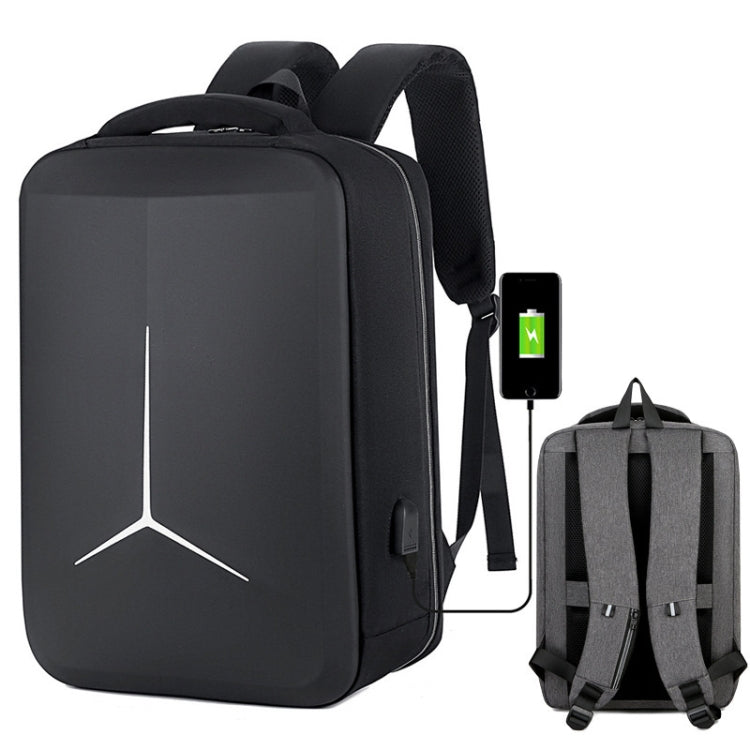 Frendorf | 15 Zoll Multifunktionale Wasserdichte Business Sport Laptop Rucksack mit USB-Port (Schwarz)