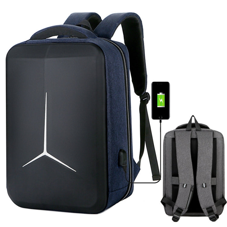Frendorf | 15 Zoll Multifunktionaler Wasserdichter Business Sport Laptop-Rucksack mit USB-Port (Navy Blau)