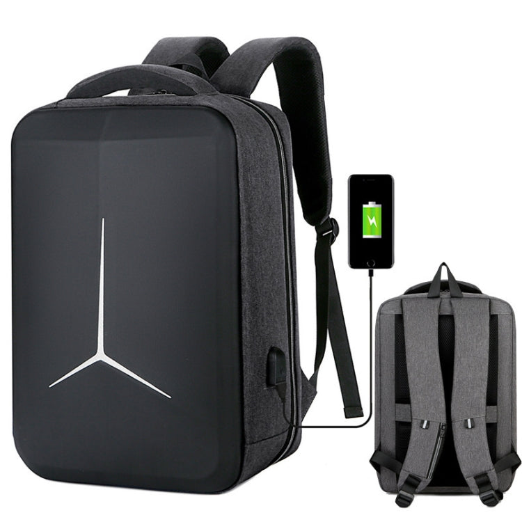Frendorf | 17 Zoll Multifunktionaler Wasserdichter Business Sport Laptop Rucksack mit USB-Anschluss (Dunkelgrau)