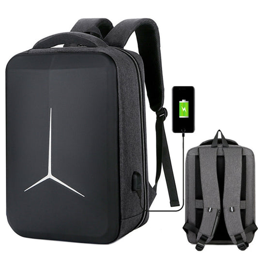Frendorf | 17 Zoll Multifunktionaler Wasserdichter Business Sport Laptop Rucksack mit USB-Anschluss (Dunkelgrau)