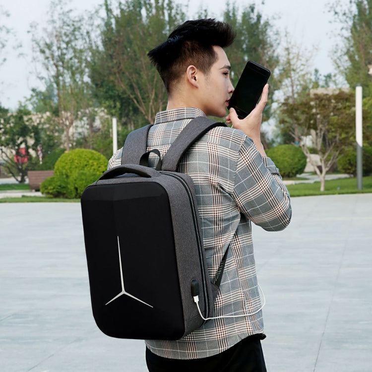 Frendorf | 15 Zoll Multifunktionale Wasserdichte Business Sport Laptop Rucksack mit USB-Port (Schwarz)
