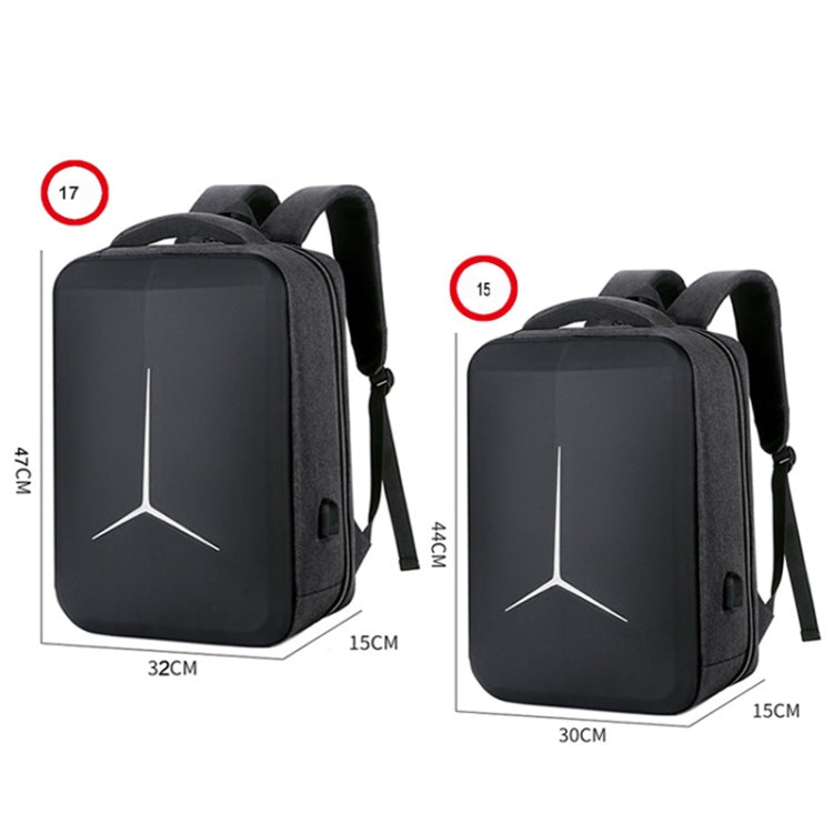 Frendorf | 15 Zoll Multifunktionale Wasserdichte Business Sport Laptop Rucksack mit USB-Port (Schwarz)