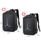 Frendorf | 17 Zoll Multifunktionaler Wasserdichter Business Sport Laptop Rucksack mit USB-Anschluss (Schwarz)