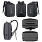 Frendorf | 15 Zoll Multifunktionale Wasserdichte Business Sport Laptop Rucksack mit USB-Port (Schwarz)