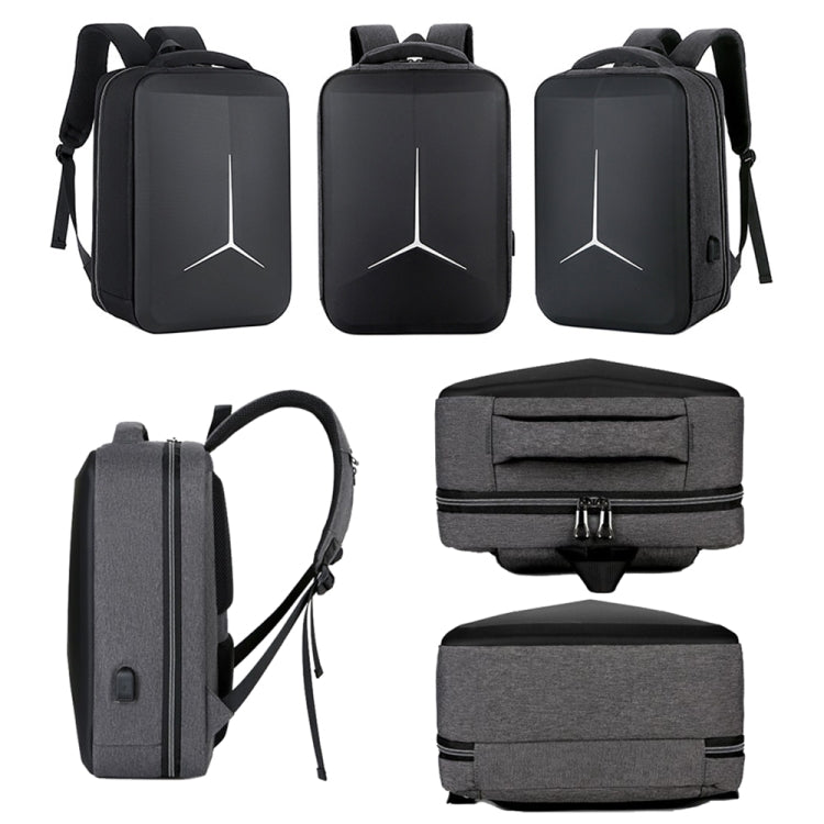 Frendorf | 15 Zoll Multifunktionale Wasserdichte Business Sport Laptop Rucksack mit USB-Port (Schwarz)