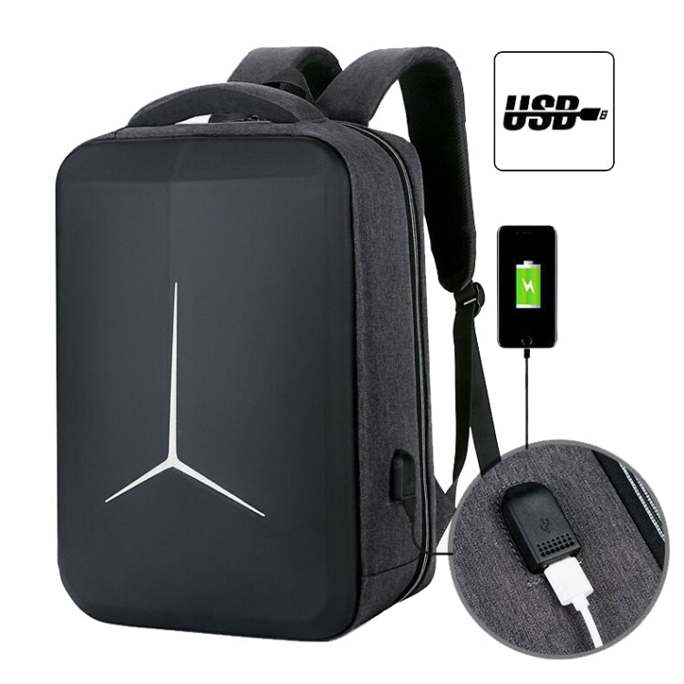 Frendorf | 15 Zoll Multifunktionale Wasserdichte Business Sport Laptop Rucksack mit USB-Port (Schwarz)