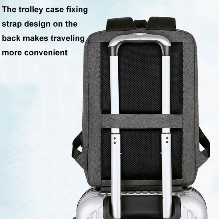 Frendorf | 15 Zoll Multifunktionale Wasserdichte Business Sport Laptop Rucksack mit USB-Port (Schwarz)