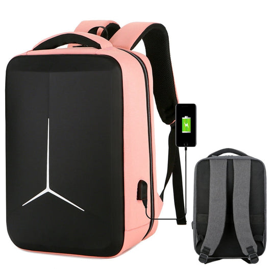 Frendorf | 15 Zoll Große Kapazität Wasserdicht Geschäft Kommuter Laptop Rucksack mit USB Port (Vereinfachtes Pink)