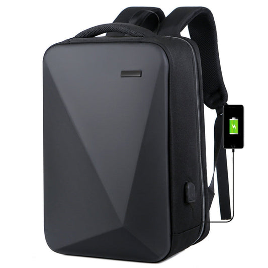 Frendorf | 16 Zoll Großes Fassungsvermögen Passwort Schloss Diebstahlsicher Laptop Rucksack Mit USB-Anschluss (Schwarz)