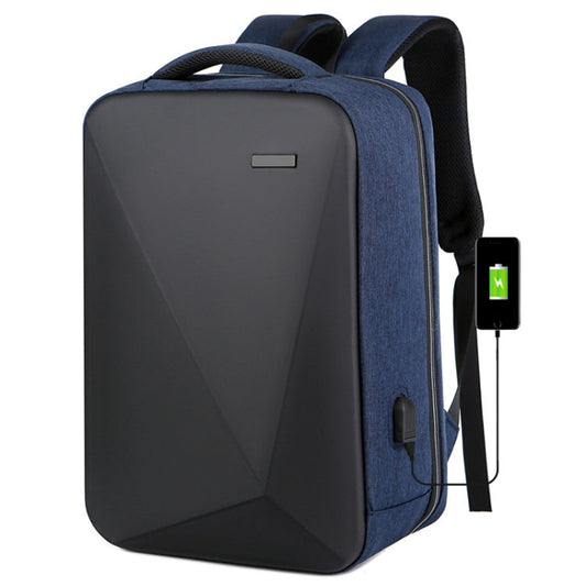 Frendorf | 16 Zoll Große Kapazität Passwortschloss Anti-Diebstahl Laptop Rucksack Mit USB-Anschluss (Marineblau)