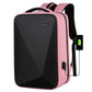 Frendorf | 16 Zoll Große Kapazität Passwortschloss Anti-Diebstahl Laptop Rucksack Mit USB-Anschluss (Rosa)