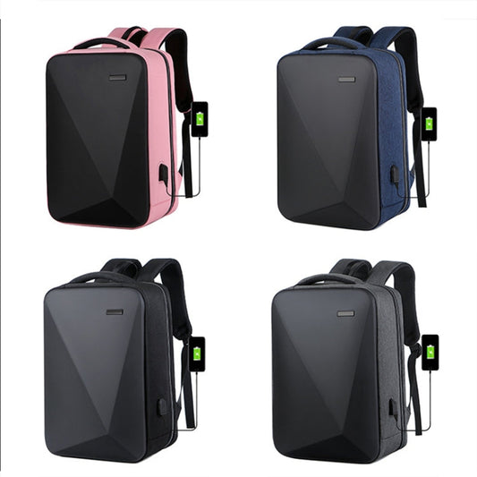 Frendorf | 16 Zoll Großes Fassungsvermögen Passwort Schloss Diebstahlsicher Laptop Rucksack Mit USB-Anschluss (Schwarz)