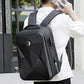 Frendorf | 17 Zoll Passwortschloss Große Kapazität Wasserdichte Laptop-Rucksack mit USB-Anschluss (Dunkelgrau)