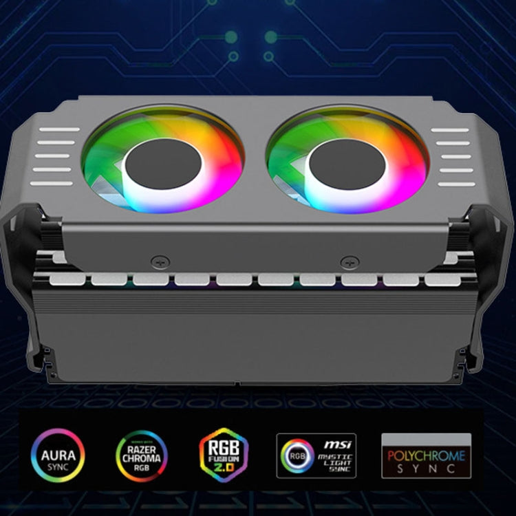 Frendorf | Desktop ARGB Speicher Kühler PWM Temperaturregelung Dual-Lüfter, Für DDR / DDR2 / DDR3 / DDR4 / DDR5 (Weiß)