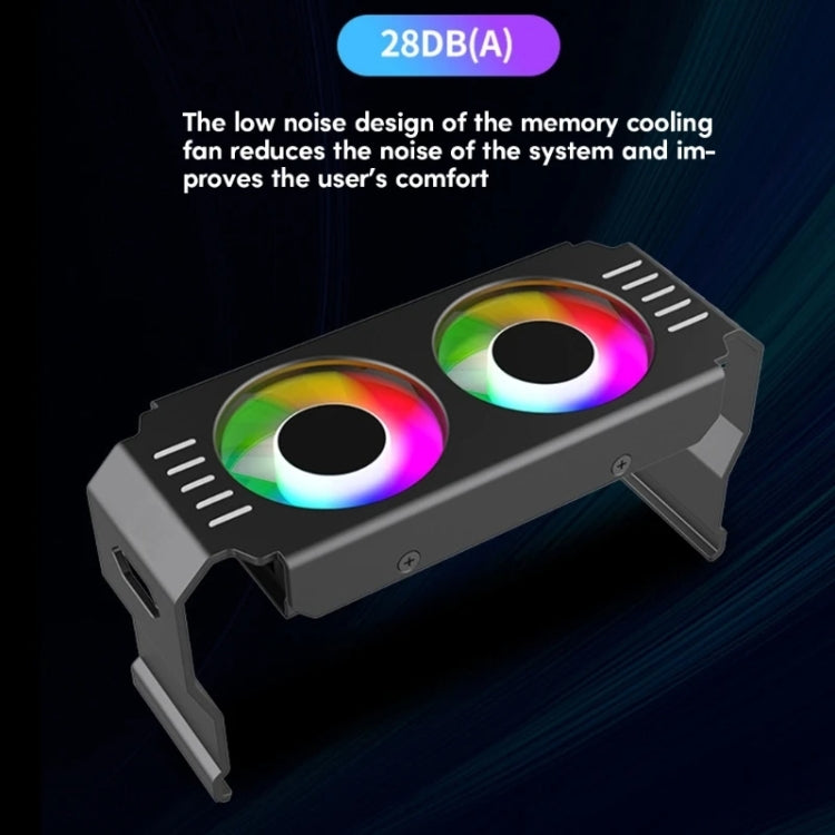 Frendorf | Desktop ARGB Speicher Kühler PWM Temperaturregelung Dual-Lüfter, Für DDR / DDR2 / DDR3 / DDR4 / DDR5 (Weiß)