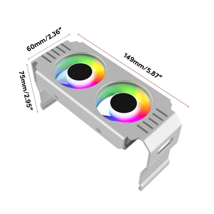 Frendorf | Desktop ARGB Speicher Kühler PWM Temperaturregelung Dual-Lüfter, Für DDR / DDR2 / DDR3 / DDR4 / DDR5 (Weiß)