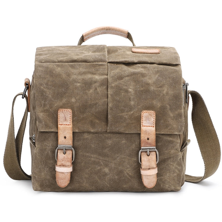 Frendorf | Kameraschoudertas Batik Canvas Waterdicht Fotografie SLR Camera Tas (Khaki)