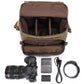Frendorf | Kameraschoudertas Batik Canvas Waterdicht Fotografie SLR Camera Tas (Khaki)