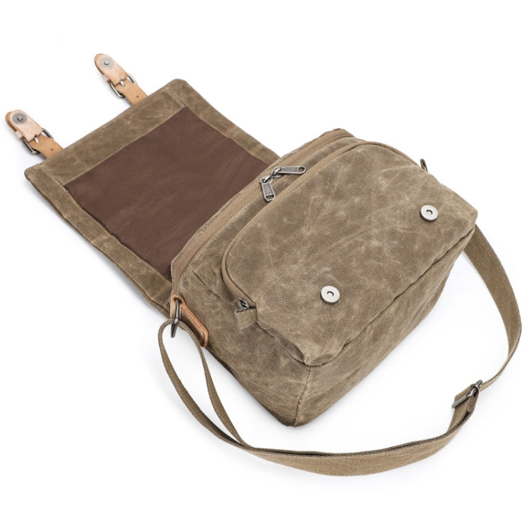 Frendorf | Kameraschoudertas Batik Canvas Waterdicht Fotografie SLR Camera Tas (Khaki)