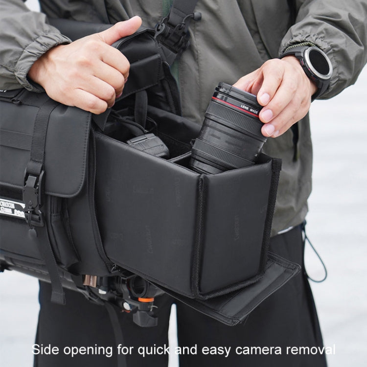 Frendorf | Cwatcun D115 Schouder Crossbody Waterdichte Leren Film DSLR Camera Tas, Kleur: Zwart Klein