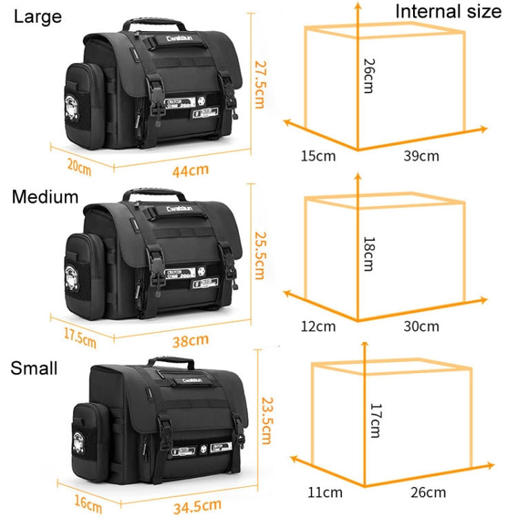 Frendorf | Cwatcun D115 Schouder Crossbody Waterdichte Leren Film DSLR Camera Tas, Kleur: Zwart Klein