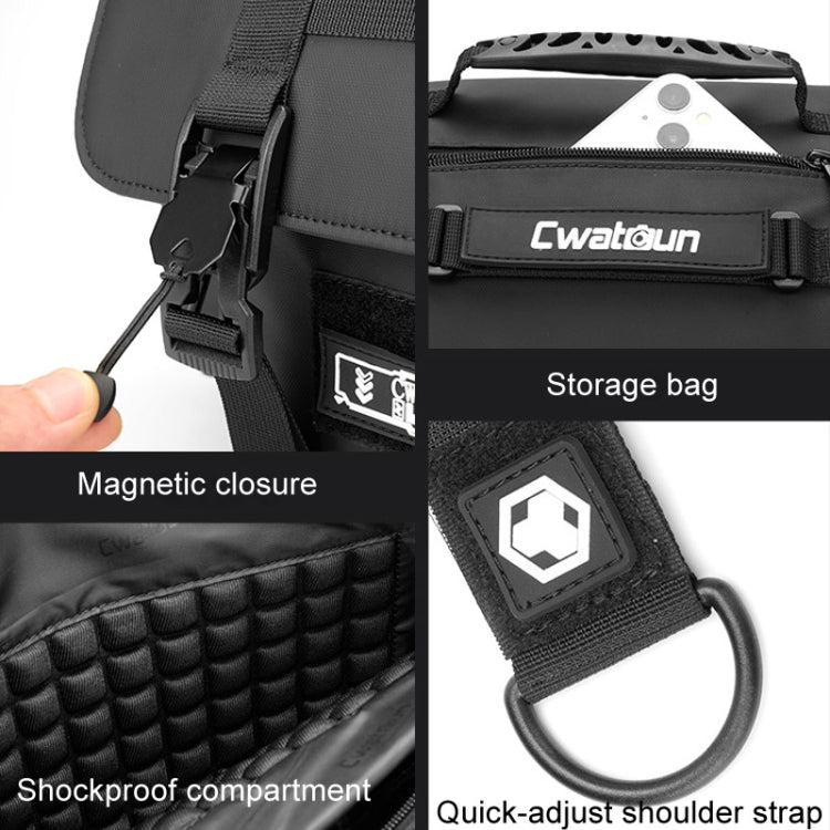 Frendorf | Cwatcun D115 Schouder Crossbody Waterdichte Leren Film DSLR Camera Tas, Kleur: Zwart Klein