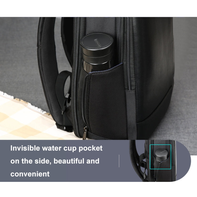 Frendorf | Bopai 61-51011 Große-Kapazität Wasserfest Geschäft Laptop Rucksack Mit USB+Type-C Anschluss (Schwarz)