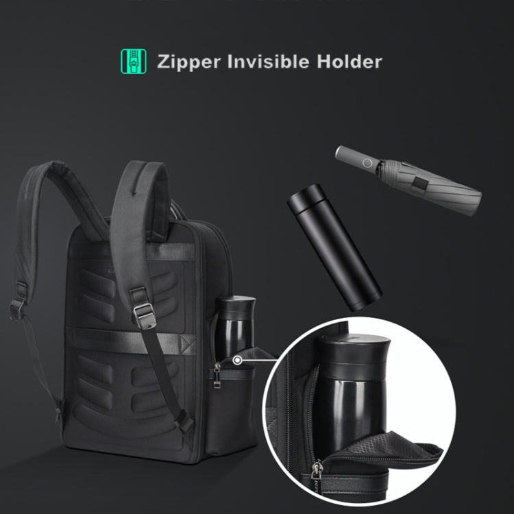 Frendorf | Bopai 61-120511 große Kapazität Reise Business Laptop Rucksack mit USB+Type-C Anschluss (Schwarz)