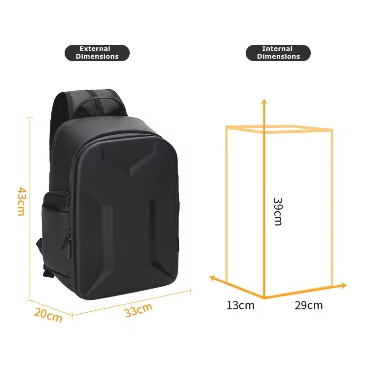 Frendorf | Cwatcun D129 EVA Hard Shell Camera Bag Anti-Knock DSLR Camera Digital Storage Bag(2.0 Klein Zwart)