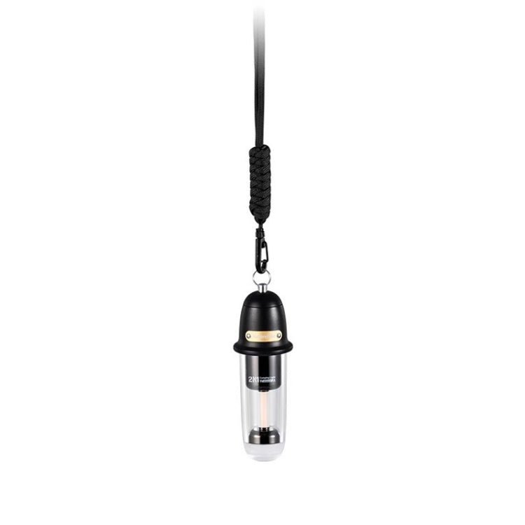 Naturehike Outdoor Tragbares Campinglicht Wiederaufladbare Beleuchtung Taschenlampe Camping Ambiente Hängeleuchte (Schwarz)