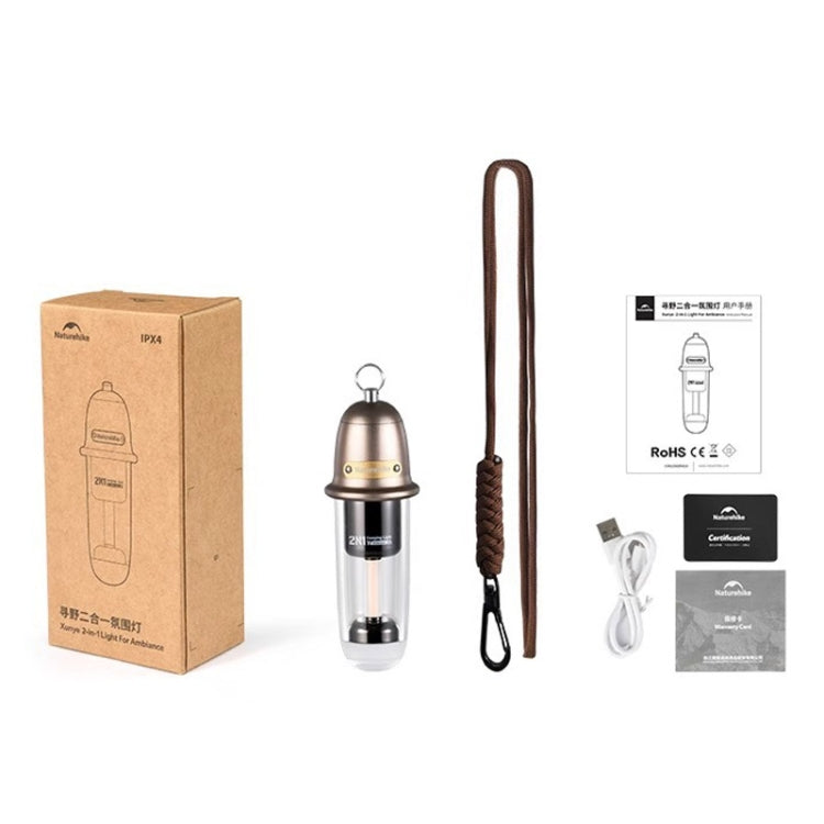 Naturehike Outdoor Tragbare Camping Licht Wiederaufladbare Beleuchtung Taschenlampe Camping Ambiente Hängelampe (Braun)