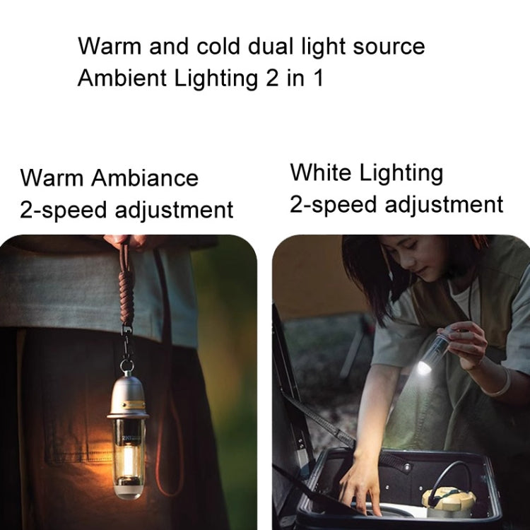 Naturehike Outdoor Tragbare Camping Licht Wiederaufladbare Beleuchtung Taschenlampe Camping Ambiente Hängelampe (Braun)