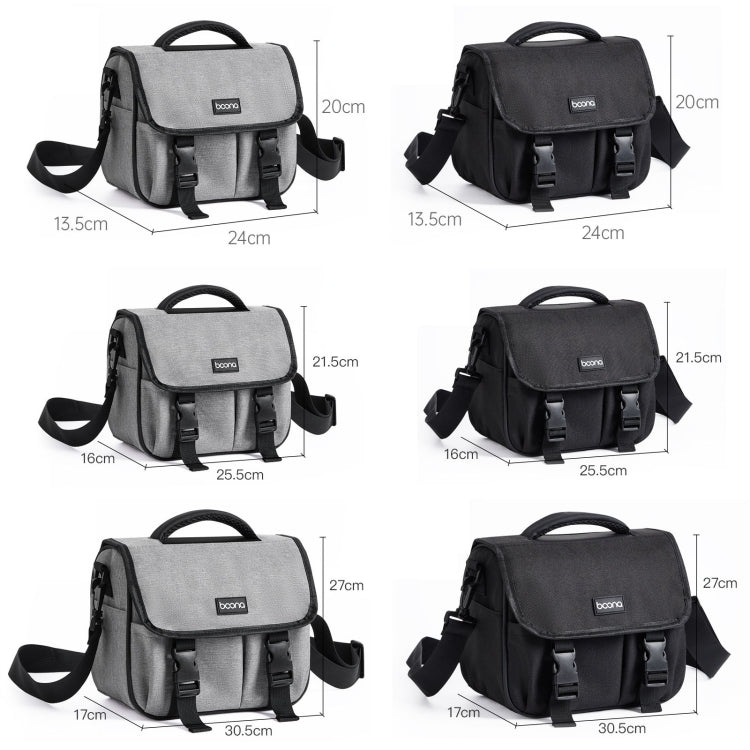 Frendorf | Baona BN-H017 Fotografie SLR / Micro Enkel Cross-Body Camera Opberg Tas, Kleur: M Grijs