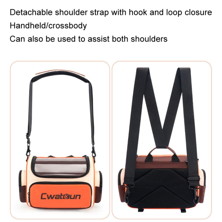 Frendorf | Cwatcun D121 Schouder Crossbody Camera Tas Kleurrijke Grote Capaciteit Waterdichte Digitale Fotografie Tas, Kleur: Medium Oranje Rood