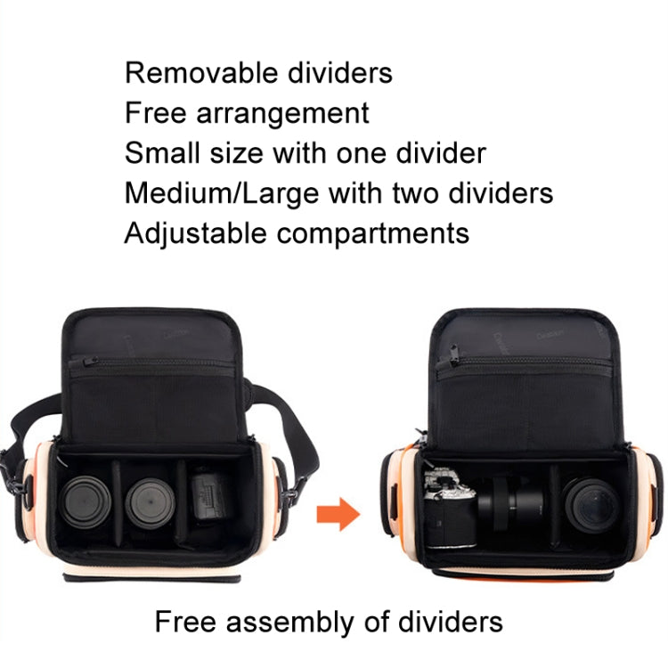 Frendorf | Cwatcun D121 Schouder Crossbody Camera Tas Kleurrijk Grote Capaciteit Waterdichte Digitale Fotografie Tas, Kleur: Klein Oranje Rood