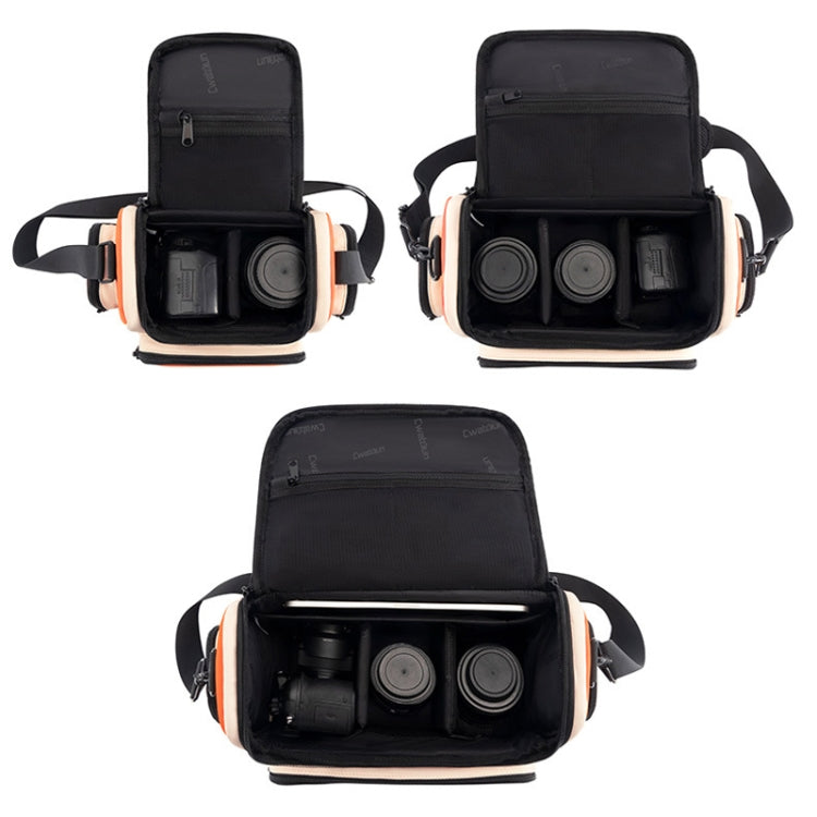 Frendorf | Cwatcun D121 Schouder Crossbody Camera Tas Kleurrijke Grote Capaciteit Waterdichte Digitale Fotografie Tas, Kleur: Medium Oranje Rood