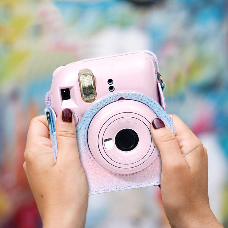 Frendorf | Kleurful Starry Sky Camera Protection Bag Voor Fujifilm Instax Mini 12(Blauw Roze)