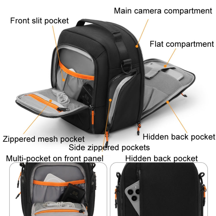 Frendorf | Cwatcun D140 Schouder Crossbody Camera Opberg Tas Schokbestendig Valbestendig Vrijetijds Buiten Klein Tas, Kleur: Klein Zwart