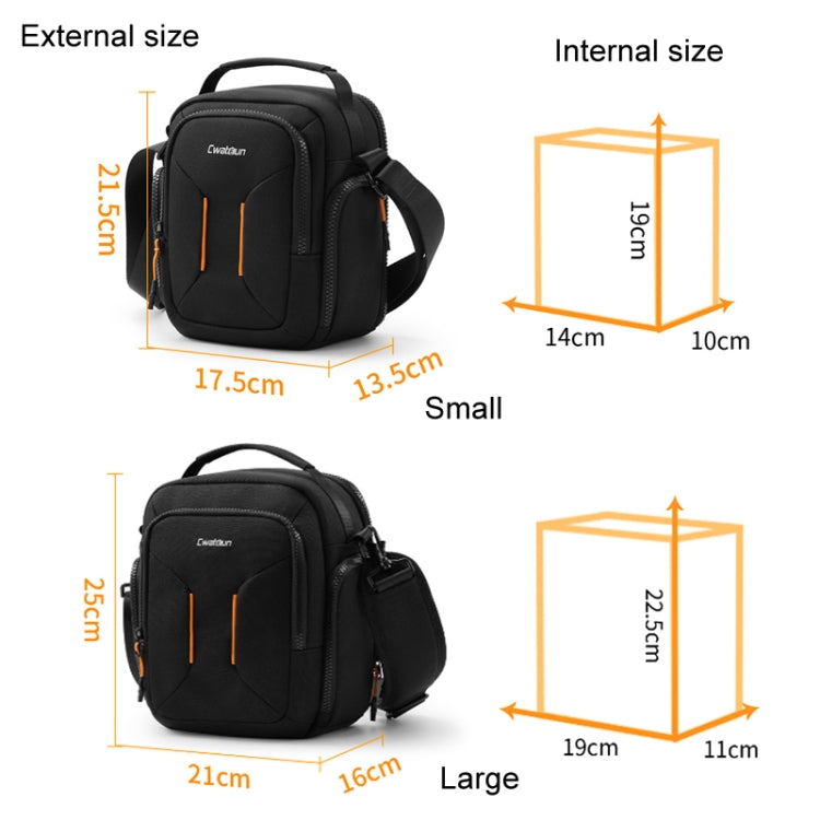 Frendorf | Cwatcun D140 Schouder Crossbody Camera Opberg Tas Schokbestendig Valbestendig Vrijetijds Buiten Klein Tas, Kleur: Klein Zwart