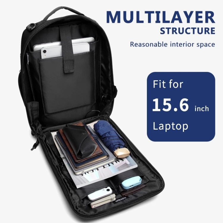 Frendorf | Ozuko Business Laptop USB Rucksack Männer Schulranzen (Dunkelblau)